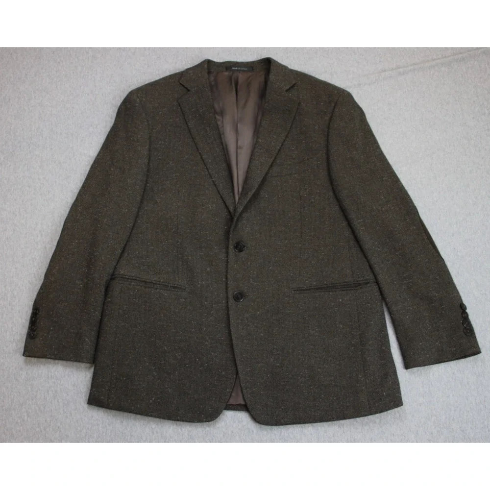 Calvin Klein Blazer Mens 40S Brown Extreme Slim‎ Fit 2 Button Single Breasted